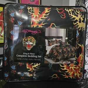Ed Hardy Flame Phoenix 8 Pc Bedding Set KING